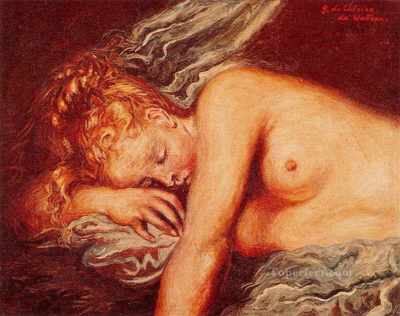 girl asleep Giorgio de Chirico Metaphysical surrealism Oil Paintings